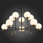 Люстра потолочная St Luce. SL1203.402.10. Limano. 10х60 Вт, E27, 93х54 см, цвет чёрный, латунь - Фото 3