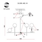 Люстра потолочная St Luce. SL1203.402.10. Limano. 10х60 Вт, E27, 93х54 см, цвет чёрный, латунь - Фото 6