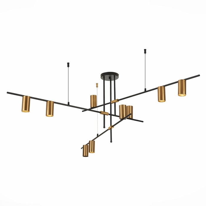 Светильник потолочный St Luce. SL1206.402.09. Sormano. 9х7 Вт, GU10, 120х120х55 см, цвет чёрный - Фото 1