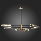 Светильник потолочный St Luce. SL1209.302.06. Morave. 6х40 Вт, E14, 132х132х75,1 см, цвет бронза, черный - Фото 5