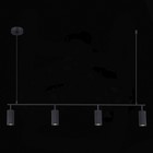 Светильник подвесной St Luce. SL1213.403.04. Kendo. 4х5 Вт, GU10, 4000K, 120х8х21,5 см, цвет чёрный - Фото 3