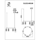 Светильник подвесной St Luce. SL1213.403.06. Kendo. 6х5 Вт, GU10, 4000K, 60х60х21,5 см, цвет чёрный - Фото 8