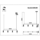 Светильник подвесной St Luce. SL1213.503.04. Kendo. 4х5 Вт, GU10, 4000K, 120х8х21,5 см, цвет белый - Фото 7