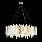 Люстра подвесная St Luce. SL1224.203.10. Lastra. 10х60 Вт, E14, 80х80х30 см, цвет золотистый - Фото 5