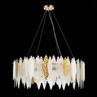 Люстра подвесная St Luce. SL1224.203.10. Lastra. 10х60 Вт, E14, 80х80х30 см, цвет золотистый - Фото 8