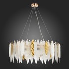 Люстра подвесная St Luce. SL1224.203.10. Lastra. 10х60 Вт, E14, 80х80х30 см, цвет золотистый - Фото 9