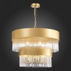 Люстра подвесная St Luce. SL1225.203.09. Contatto. 9х40 Вт, E14, 60х60х43 см, цвет золотистый - Фото 3