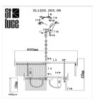 Люстра подвесная St Luce. SL1225.203.09. Contatto. 9х40 Вт, E14, 60х60х43 см, цвет золотистый - Фото 13