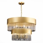 Люстра подвесная St Luce. SL1225.203.09. Contatto. 9х40 Вт, E14, 60х60х43 см, цвет золотистый - Фото 9