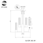 Люстра подвесная St Luce. SL1229.303.09. Terni. 9х5 Вт, GU10, 4000K, 55х55х80 см, цвет латунь - Фото 7