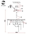 Люстра потолочная St Luce. SL1230.102.08. Stabia. 8х60 Вт, E14, 60х60х75 см, цвет никель - Фото 7