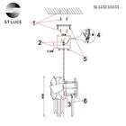 Подвес St Luce. SL1232.103.01. Caserta. 1х60 Вт, E14, 23х23х30 см, цвет хром - Фото 5