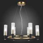 Люстра подвесная St Luce. SL1238.303.06. Casali. 6х40 Вт, E14, 57,8х57,8х23,7 см, цвет латунь - Фото 3