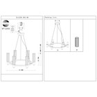 Люстра подвесная St Luce. SL1238.303.06. Casali. 6х40 Вт, E14, 57,8х57,8х23,7 см, цвет латунь - Фото 6