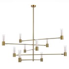 Люстра потолочная St Luce. SL1239.303.10. Vitra. 10х5 Вт, G9, 4000K, 125х125х113 см, цвет латунь - фото 4119515