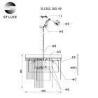 Люстра подвесная St Luce. SL1352.203.09. Aversa. 9х40 Вт, E14, 60х60х56 см, цвет золотистый - Фото 7