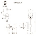 Светильник настенный St Luce. SL1500.201.01. Fovia. 1х40 Вт, E14, 12х37 см, цвет золотистый - Фото 10