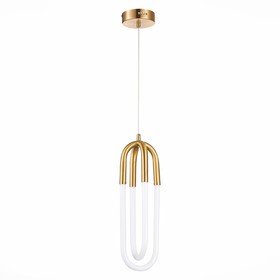 Подвес St Luce. SL1579.303.02. Mofisto. 2х14 Вт, LED, 3000K, 2380 Lm, 14х14х46 см, цвет латунь