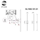 Светильник настенный St Luce. SL1580.101.01. Ralio. 1х12 Вт, LED, 3200K, 936 Lm, 2х75,8 см, цвет никель - Фото 7