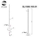 Торшер St Luce. SL1580.105.01. Ralio. 1х25 Вт, LED, 3200K, 1950 Lm, 25х25х171 см, цвет никель - Фото 7