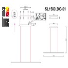 Светильник подвесной St Luce. SL1580.203.01. Ralio. 1х22 Вт, LED, 3200K, 1716 Lm, 8х122 см, цвет матовое золото - Фото 7