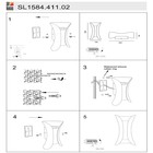 Светильник уличный настенный St Luce. SL1584.411.02. Cosetto. 2х5 Вт, LED, 4000K, 480 Lm, 10х20 см, цвет чёрный - Фото 4