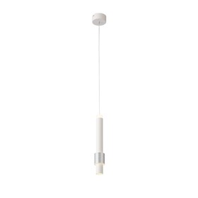 Светильник подвесной St Luce. SL1591.503.01. 1х6 Вт, LED, 3000K, 468 Lm, 9х9 см, цвет белый, алюминиевый
