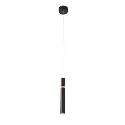 Светильник подвесной St Luce. SL1592.403.01. 1х6 Вт, LED, 3000K, 468 Lm, 9х9 см, цвет чёрный