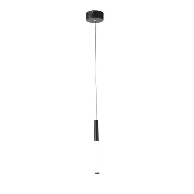 Светильник подвесной St Luce. SL1593.403.01. Gularri. 1х8 Вт, LED, 3000K, 624 Lm, 10х10 см, цвет чёрный
