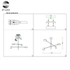 Светильник потолочный St Luce. SL1604.432.04. Rodrigo. 4х5 Вт, LED, 3000K, 3744 Lm, 90х90 см, цвет чёрный, латунь - Фото 10