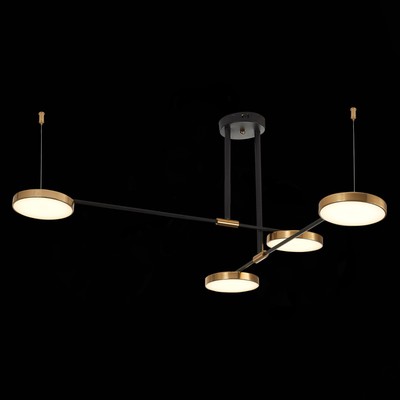 Светильник подвесной St Luce. SL1605.403.04. Farone. 4х8,5 Вт, LED, 3000K, 2400 Lm, 82х82 см, цвет чёрный