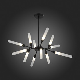 

Люстра потолочная G9, 12x5W, 63x80 см, цвет чёрный, белый