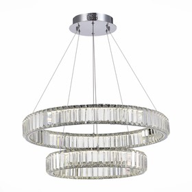 Люстра подвесная St Luce. SL1622.103.02. Tivoli. 1х70 Вт, LED, 4000K, 5950 Lm, 62х62х20 см, цвет хром