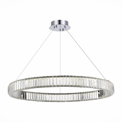 Люстра подвесная St Luce. SL1622.163.01. Tivoli. 1х40 Вт, LED, 4000K, 3400 Lm, 62х62х7,6 см, цвет хром