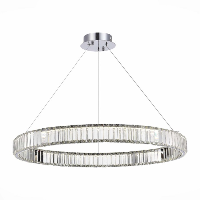 Люстра подвесная St Luce. SL1622.163.01. Tivoli. 1х40 Вт, LED, 4000K, 3400 Lm, 62х62х7,6 см, цвет хром - Фото 1