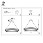 Люстра подвесная St Luce. SL1622.183.01. Tivoli. 1х52 Вт, LED, 4000K, 4420 Lm, 82х82х7,6 см, цвет хром - Фото 6