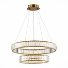 Люстра подвесная St Luce. SL1622.303.02. Tivoli. 1х70 Вт, LED, 4000K, 5950 Lm, 62х62х20 см, цвет латунь - фото 301452452