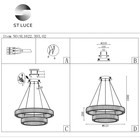 Люстра подвесная St Luce. SL1622.303.02. Tivoli. 1х70 Вт, LED, 4000K, 5950 Lm, 62х62х20 см, цвет латунь - Фото 10