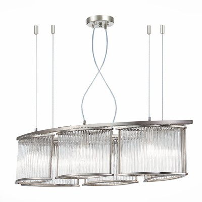 Люстра подвесная St Luce. SL1627.103.06. Velletri. 6х40 Вт, E14, 89х33х24 см, цвет хром