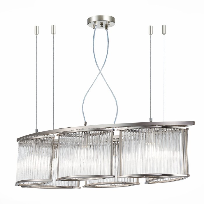 Люстра подвесная St Luce. SL1627.103.06. Velletri. 6х40 Вт, E14, 89х33х24 см, цвет хром - Фото 1