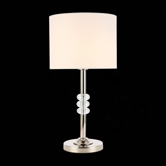 Прикроватная лампа E27, 1x60W, 60x30 см, цвет никель, белый