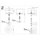 Прикроватная лампа St Luce. SL1751.104.01. Enita. 1х60 Вт, E27, 30х30х60 см, цвет никель - Фото 10