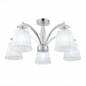 Светильник потолочный St Luce. SL1756.102.05. Bello. 5х40 Вт, E14, 70х70х34 см, цвет хром