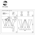 Светильник подвесной St Luce. SL1804.403.05. Svevo. 5х60 Вт, E14, 80х80х17 см, цвет чёрный - Фото 6