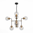 Люстра подвесная St Luce. SL234.403.08. Varieta. 8х40 Вт, E27, 90х90х60 см, цвет чёрный, золото - Фото 1