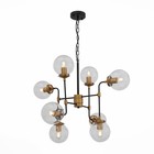 Люстра подвесная St Luce. SL234.403.08. Varieta. 8х40 Вт, E27, 90х90х60 см, цвет чёрный, золото - Фото 6