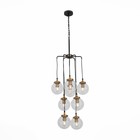 Люстра подвесная St Luce. SL234.443.08. Varieta. 8х40 Вт, E27, 40х40х110 см, цвет чёрный, золото 9839619 - фото 312658599