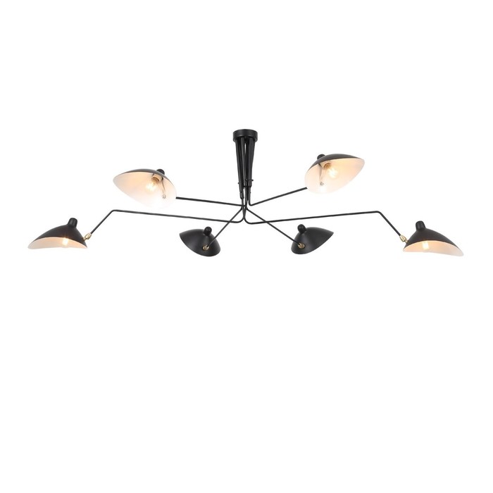 Люстра потолочная St Luce. SL305.402.06. Spruzzo. 6х60 Вт, E27, 180х180х54 см, цвет чёрный - Фото 1