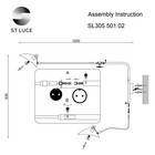 Светильник настенный St Luce. SL305.501.02. Spruzzo. 2х60 Вт, E27, 18х75 см, цвет белый - Фото 13