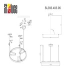 Светильник подвесной St Luce. SL393.403.06. Bisaria. 6х6 Вт, LED, 4000K, 2100 Lm, 85х85 см, цвет чёрный - Фото 13